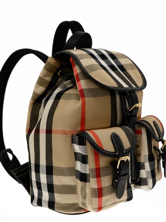 Burberry Enfield Woman Backpack Check Canvas New